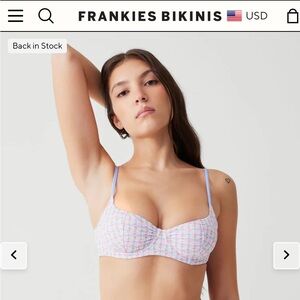 Frankies bikini dean top rose picnic